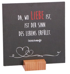 Schiefertafel - Da, wo Liebe ist...