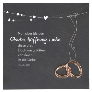 Schiefertafel - Glaube, Hoffnung, Liebe