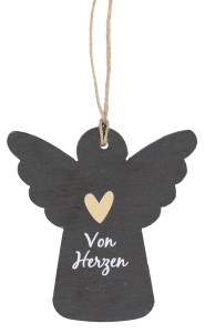 Engelanh&auml;nger aus Schiefer - Von Herzen