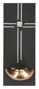 Weihwasserbecken - Kreuz