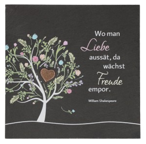 Schiefertafel zur Hochzeit - Liebe