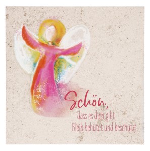 Natursteintafel - Sch&ouml;n, dass es dich gibt