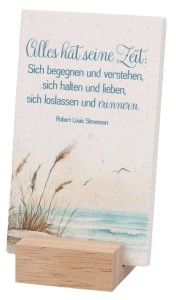 Natursteintafel - Alles hat seine Zeit...