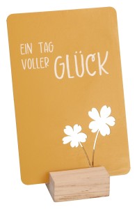 Metalltafel zum Aufstellen - Ein Tag voller Glück