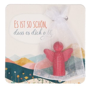 Engelfigur aus Metall - Es ist so sch&ouml;n, dass es dich gibt!