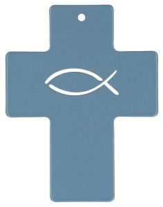 Symbolkreuz aus Metall - Fisch