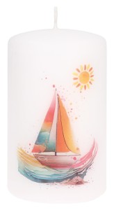 Stumpenkerze - Segelboot