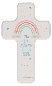 Kinderholzkreuz - Du bist geborgen kleiner Schatz