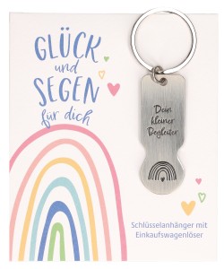 Schlüsselanhänger mit Einkaufswagenlöser - Glück und Segen für dich