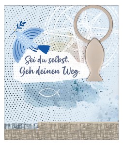 Fisch-Schl&uuml;sselanh&auml;nger - Sei du selbst. Geh deinen Weg.