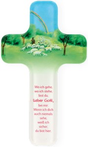 Kinderkreuz aus Acryl Guter Hirte