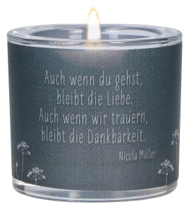 Glaswindlicht zur Trauer - Die Liebe bleibt
