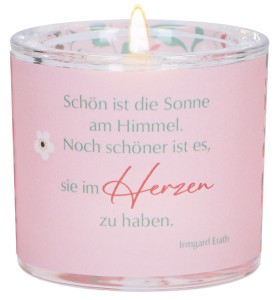 Glaswindlicht zum Geburtstag - Von Herzen f&uuml;r dich