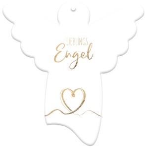 Engel-Anhänger aus Porzellan - Lieblingsengel