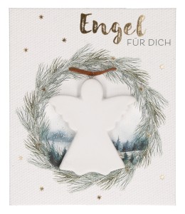Anhänger aus Porzellan - Engel für dich