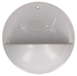 Weihwasserbecken aus Porzellan - Fisch