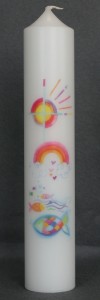 Symbolkerze Druckmotiv 250x60 mm