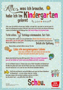 Alles, was ich brauche, habe ich im Kindergarten gelernt (Poster)