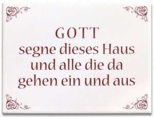Keramikfliese - Gott segne dieses Haus