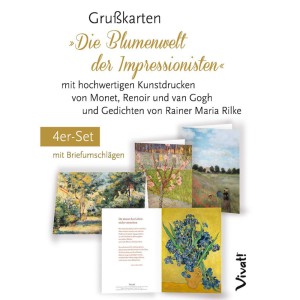 4er-Set Grußkarten »Die Blumenwelt der Impressionisten«