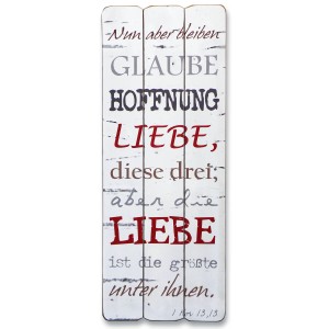 Wandbild Nun aber bleiben Glaube, Hoffnung, Liebe ...