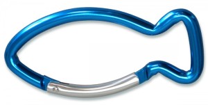 Karabinerhaken Ichthys in Blau