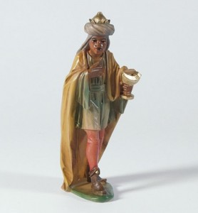 König Mohr - Tiroler Weihnachtskrippe - Krippenfigur aus Berkalith