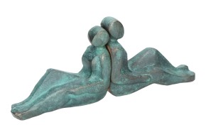 Back to back - zweiteiliges Paar aus Bronze