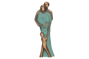 Bronzefigur Eltern mit Kind 14,5 cm