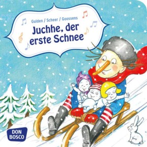 Juchhe, der erste Schnee. Mini-Bilderbuch.