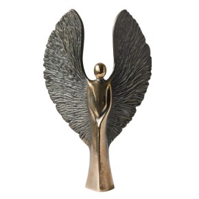 Bronze Engel, poliert, Größe 17 cm