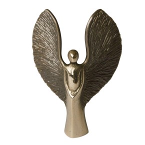 Bronze Engel, poliert, Größe 9 cm