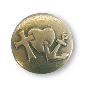 Kleiner Begleiter aus Bronze - Glaube, Liebe, Hoffnung