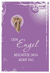 Klappkarte mit Bronze-Engel Dein Engel beschütze dich jeden Tag