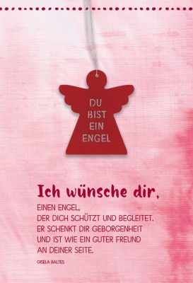 Klappkarte Du bist ein Engel