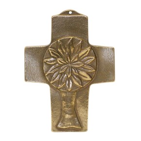 Kommunionkreuz - Bronzekreuz Lebensbaum