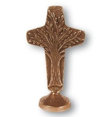 Stehkreuz Lebensbaum aus Bronze - Größe 12  cm