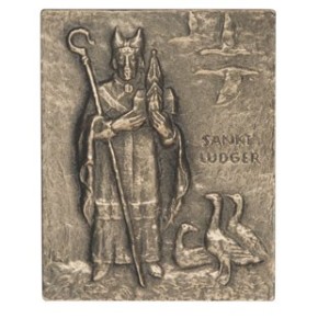 Ludger - Bronzeheiligenrelief