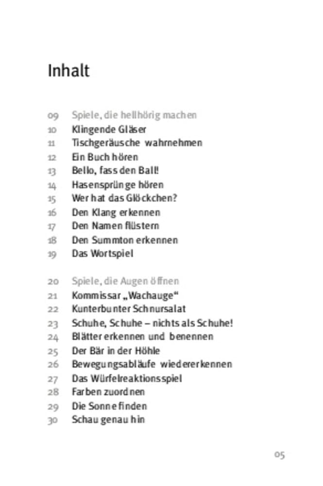 Die 50 besten Wahrnehmungsspiele