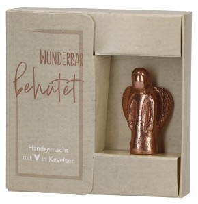 Engelfigur aus Bronze - Wunderbar behütet