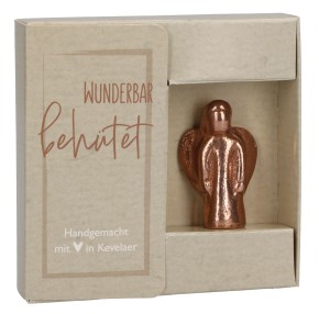 Engelfigur aus Bronze - Wunderbar behütet