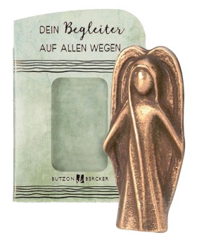 Kleiner Begleiter aus Bronze- Schutzengel aus Bronze