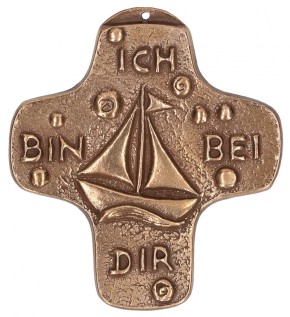 Kreuz aus Bronze - Ich bin bei dir