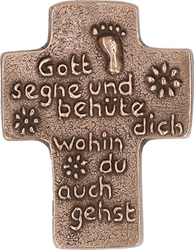 Taufkreuz aus Bronze