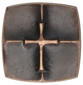 Kreuzplakette aus Bronze - Kreuz