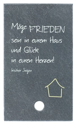 SchieferMoment Haussegen - mit Holzstab zum Aufstellen