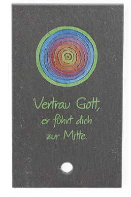 Schieferrelief Vertrau Gott ...