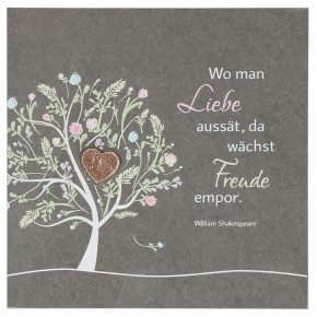 Schieferrelief zur Hochzeit Liebe