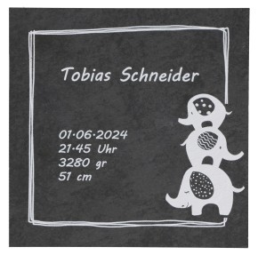 Schieferrelief zur Geburt