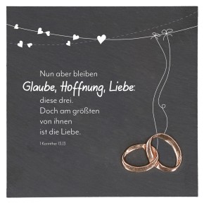 Schiefertafel - Glaube, Hoffnung, Liebe